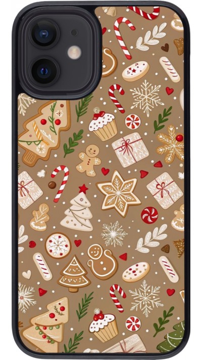 Coque iPhone 12 mini - Christmas 25 Pattern Ginger Cookie