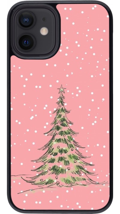 Coque iPhone 12 mini - Christmas 25 Pink Tree