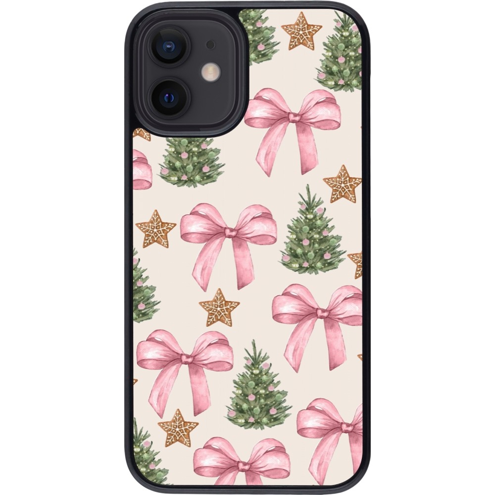 Coque iPhone 12 mini - Christmas 25 Vintage Ribbons