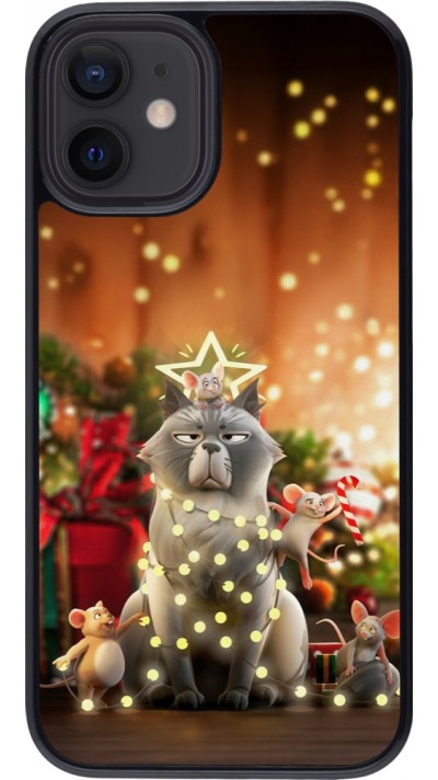 Coque iPhone 12 mini - Christmas 25 Xmas Cat