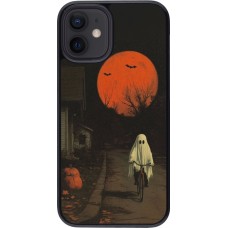 Coque iPhone 12 mini - Halloween 2025 Ghost on a bicycle