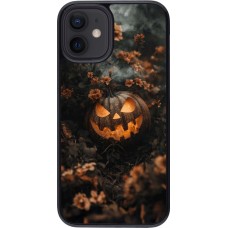 Coque iPhone 12 mini - Halloween 2025 Pumpkin with flowers