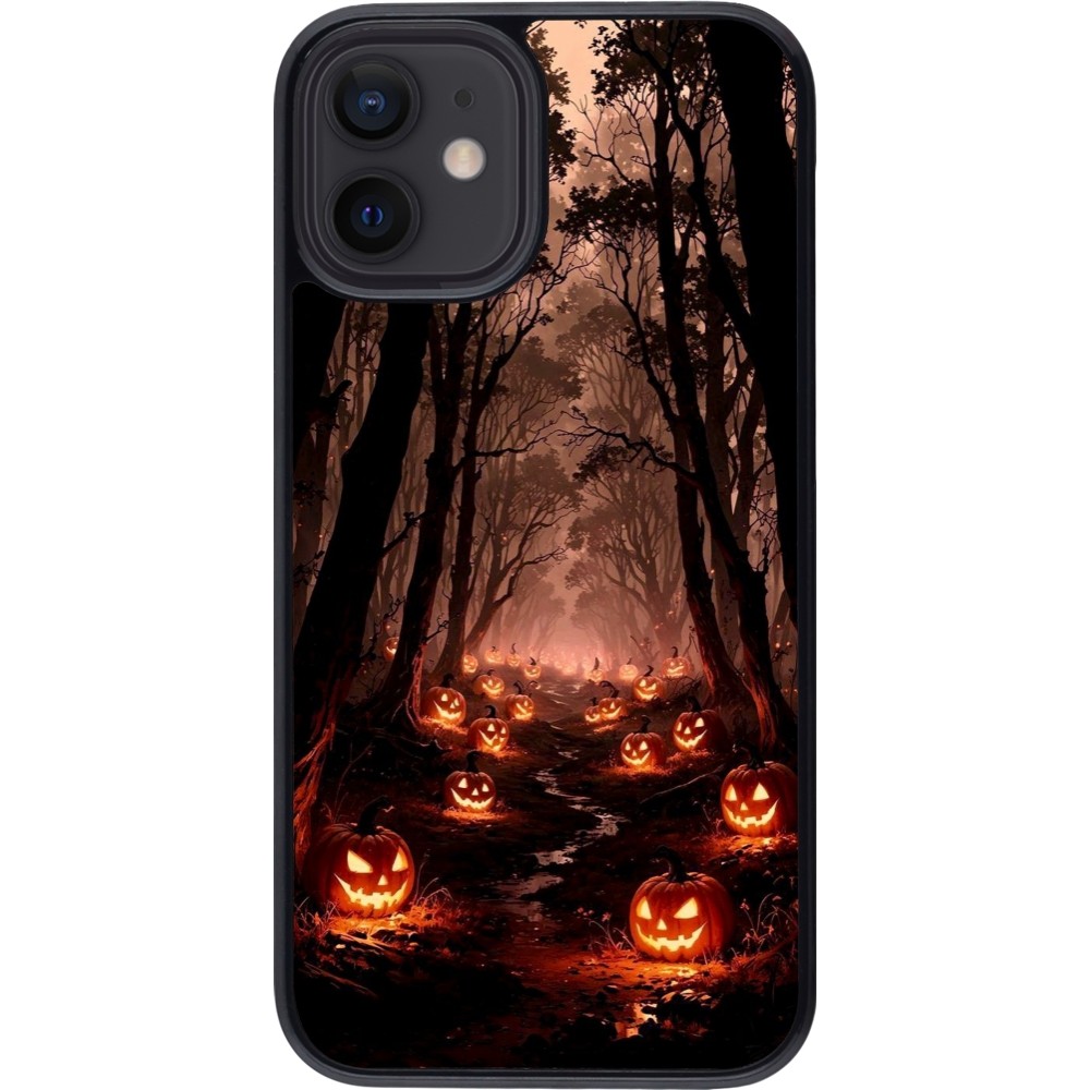 Coque iPhone 12 mini - Halloween 2025 Road of Terrifying Pumpkins