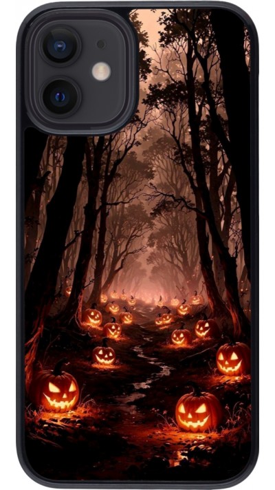 Coque iPhone 12 mini - Halloween 2025 Road of Terrifying Pumpkins Coque iPhone 12 mini - Halloween 2025 Road of Terrifying Pumpkins