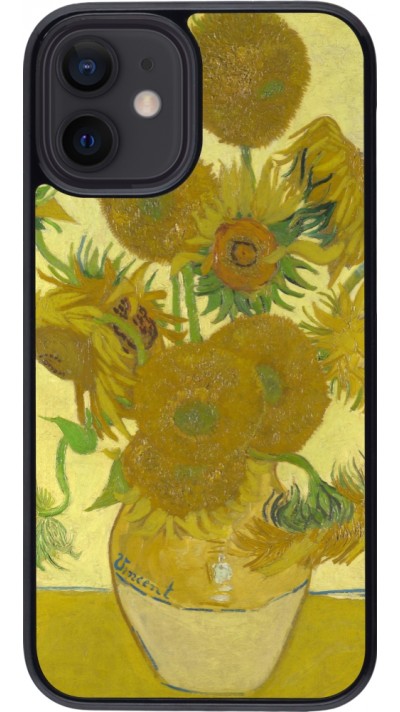 Coque iPhone 12 mini - Tableau art - Les Tournesols - Van Gogh