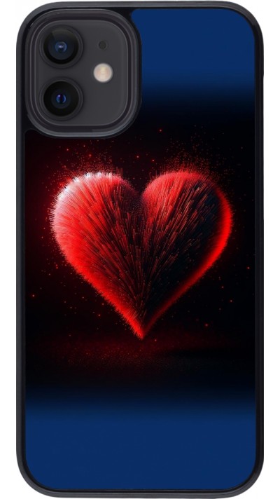 Coque iPhone 12 mini - Valentine 2025 coeur rouge
