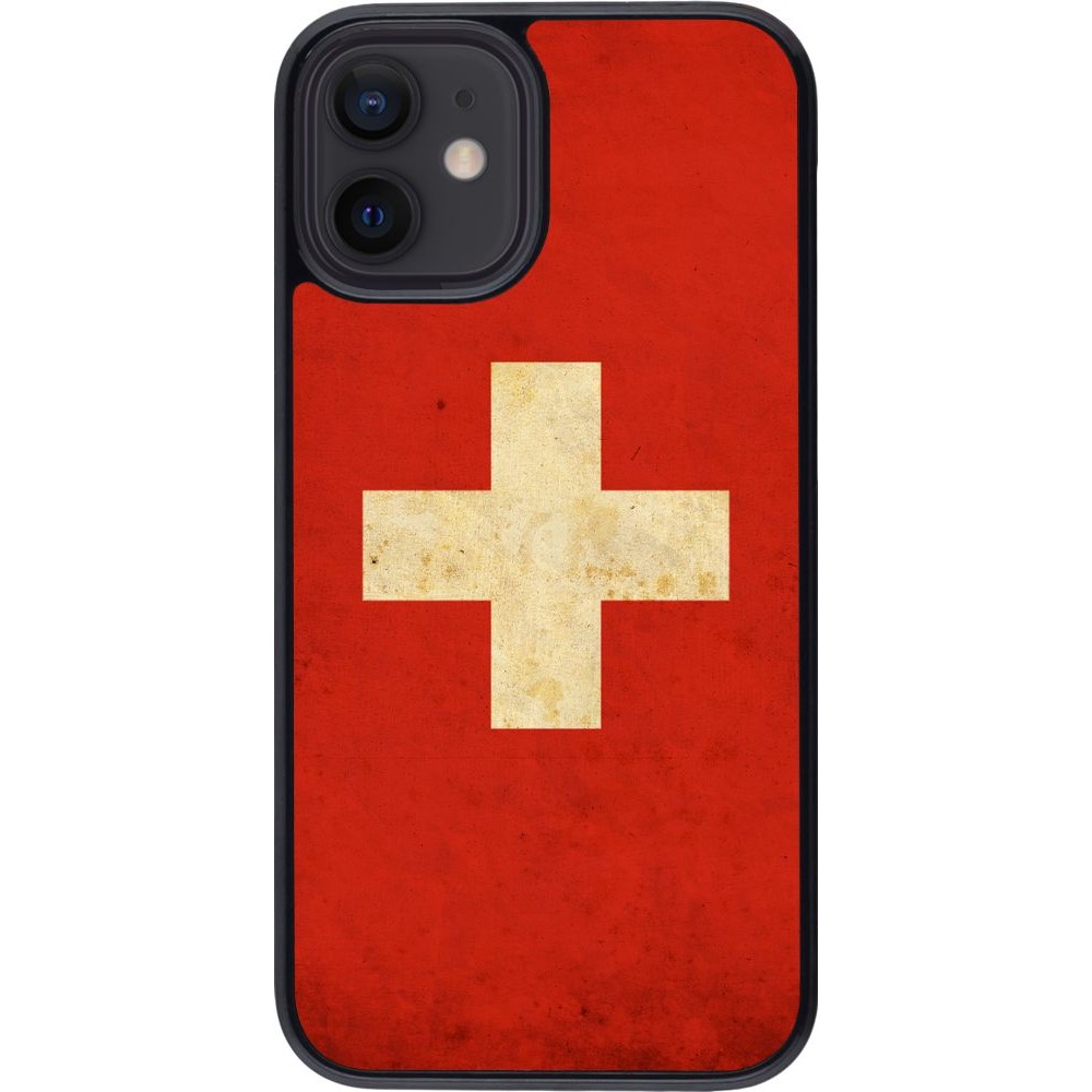 Coque iPhone 12 mini - Vintage Flag SWISS