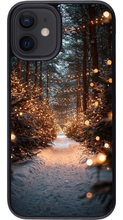 Coque iPhone 12 mini - Winter 25 Winter snowy road