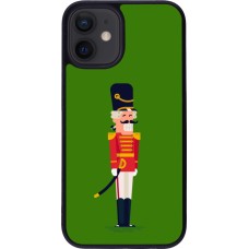 Coque iPhone 12 mini - Silicone rigide noir Christmas 25 Nutcracker Green