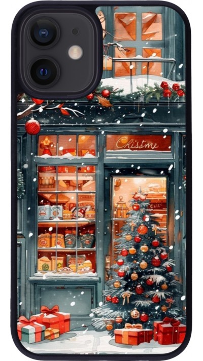 Coque iPhone 12 mini - Silicone rigide noir Christmas 25 Xmas Shop