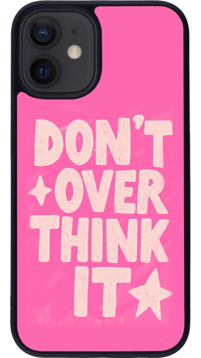 Coque iPhone 12 mini - Silicone rigide noir Dont over think it 2026