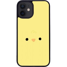 Coque iPhone 12 mini - Silicone rigide noir Easter 2026 Little chicken