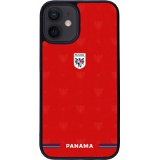 Coque iPhone 12 mini - Silicone rigide noir Maillot de football Panama 2026 personnalisable