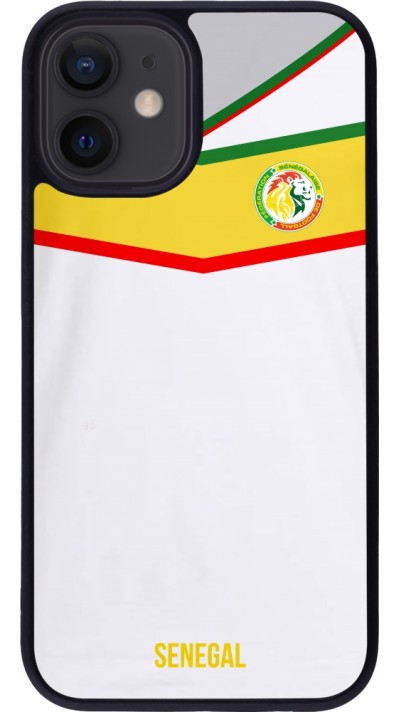 iPhone 12 mini Case Hülle - Silikon schwarz Senegal 2022 personalisierbares Fußballtrikot