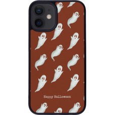 Coque iPhone 12 mini - Silicone rigide noir Halloween 2025 Pattern of ghosts