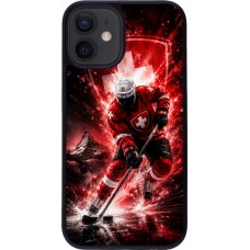 Coque iPhone 12 mini - Silicone rigide noir Hockey World Championship Player