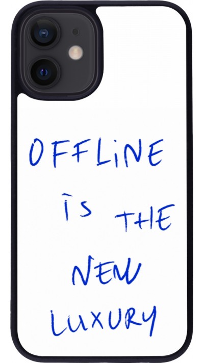 Coque iPhone 12 mini - Silicone rigide noir Offline is the new luxury