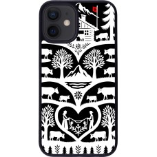 Coque iPhone 12 mini - Silicone rigide noir Poya Suisse 2 noir