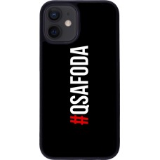 Coque iPhone 12 mini - Silicone rigide noir Qsafoda 1