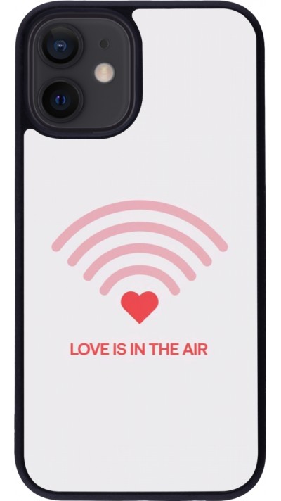 Coque iPhone 12 mini - Silicone rigide noir Saint Valentines Day 26 Love is in the air