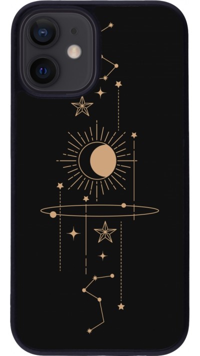 Coque iPhone 12 mini - Silicone rigide noir Spring 23 astro