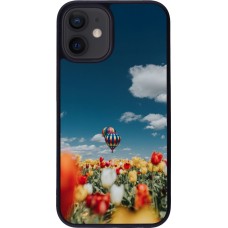 Coque iPhone 12 mini - Silicone rigide noir Hot air balloon 2026