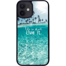 Coque iPhone 12 mini - Silicone rigide noir Summer 18 24