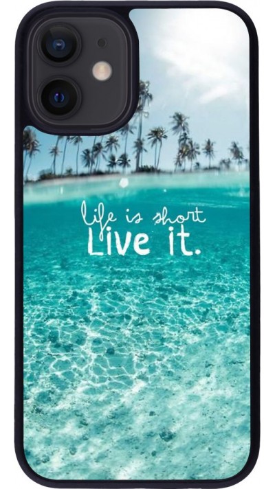 Coque iPhone 12 mini - Silicone rigide noir Summer 18 24