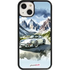 Coque iPhone 13 - Porsche 911 Mountain Watercolor