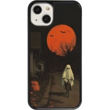 Coque iPhone 13 - Halloween 2025 Ghost on a bicycle