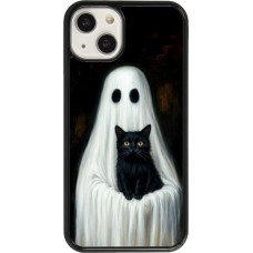Coque iPhone 13 - Halloween 2025 Ghost with black cat
