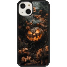 Coque iPhone 13 - Halloween 2025 Pumpkin with flowers
