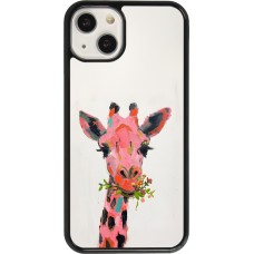 Coque iPhone 13 - Pink Girafe Paint