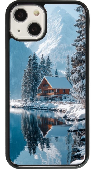 Coque iPhone 13 - Winter 25 Winter house forest day