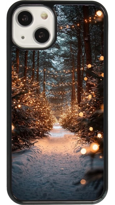 Coque iPhone 13 - Winter 25 Winter snowy road
