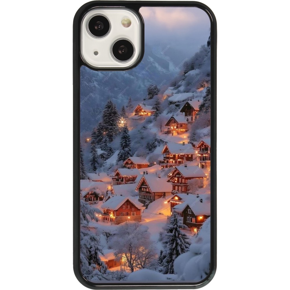 Coque iPhone 13 - Winter 25 Winter snowy village