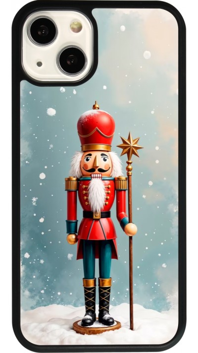 iPhone 13 Case Hülle - Silikon schwarz Christmas 25 Nutcracker Snow