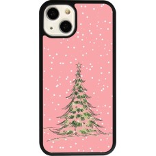 Coque iPhone 13 - Silicone rigide noir Christmas 25 Pink Tree