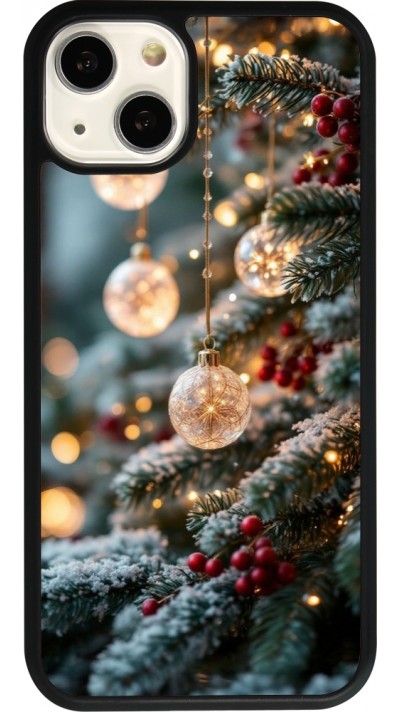iPhone 13 Case Hülle - Silikon schwarz Christmas 25 Xmas Decorated Tree