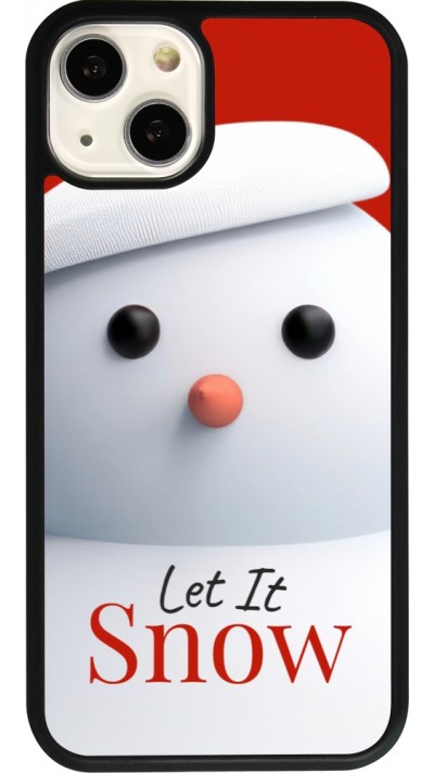 iPhone 13 Case Hülle - Silikon schwarz Christmas 25 Xmas Snowman