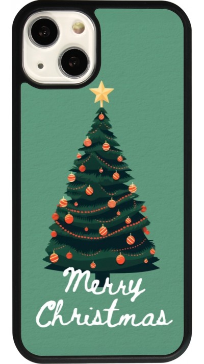 iPhone 13 Case Hülle - Silikon schwarz Christmas 25 Xmas Tree