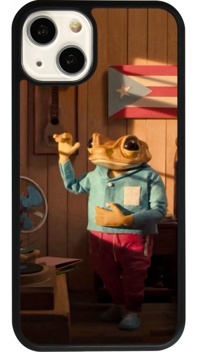 iPhone 13 Case Hülle - Silikon schwarz Dancing frog DTMF