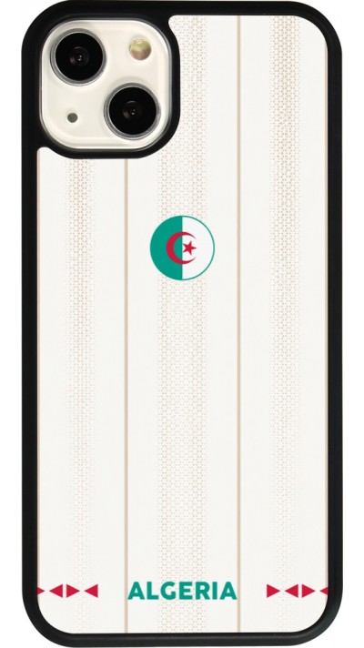 Coque iPhone 13 - Silicone rigide noir Maillot de football Algérie 2026 personnalisable