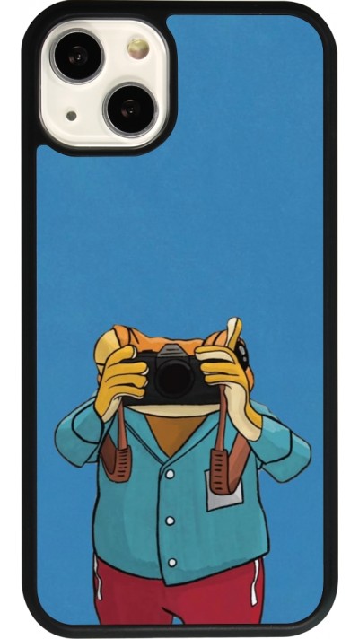 iPhone 13 Case Hülle - Silikon schwarz Frog with camera DTMF