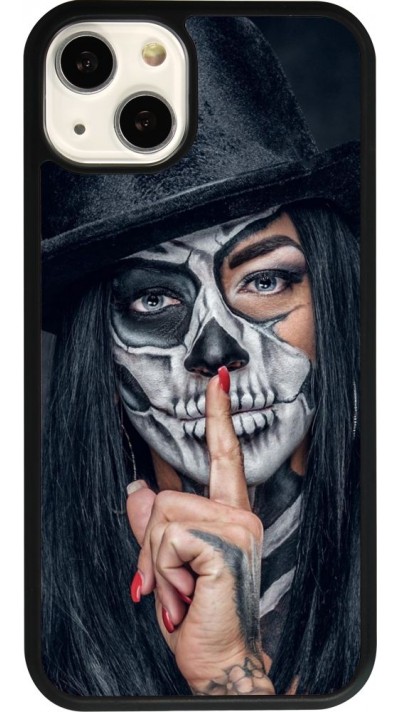 iPhone 13 Case Hülle - Silikon schwarz Halloween 18 19