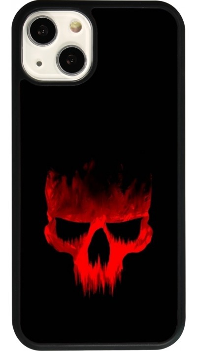 iPhone 13 Case Hülle - Silikon schwarz Halloween 2023 scary skull