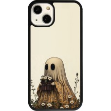 Coque iPhone 13 - Silicone rigide noir Halloween 2025 Ghost gardener