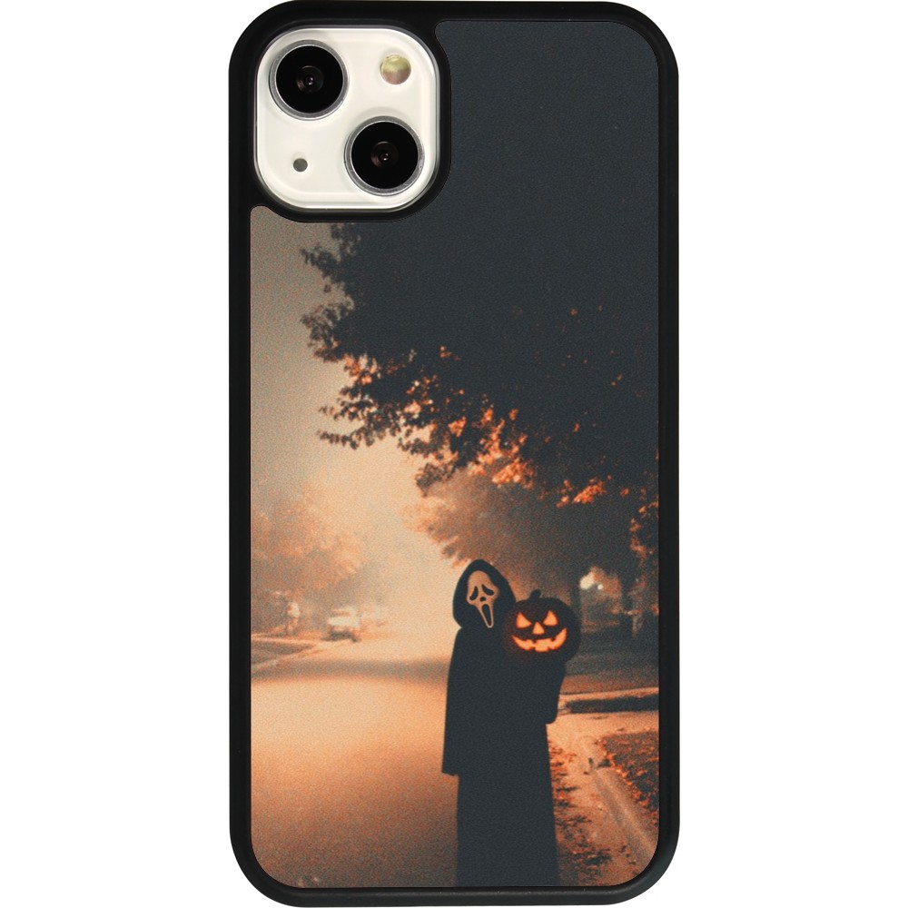 Coque iPhone 13 - Silicone rigide noir Halloween 2025 Scream