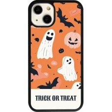 Coque iPhone 13 - Silicone rigide noir Halloween 2025 Trick treat