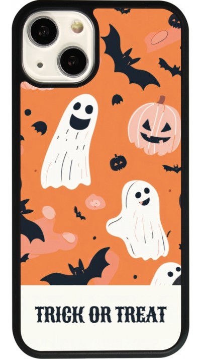 iPhone 13 Case Hülle - Silikon schwarz Halloween 2025 Trick treat
